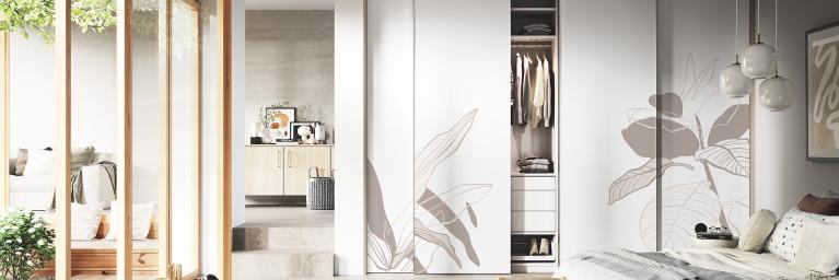 Raumteiler Schiebetüren und Sideboard von CABINET